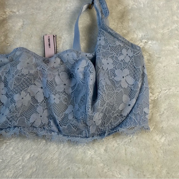 Victoria's Secret Blue Lace Underwire Bra Size 34D - Picture 3 of 7